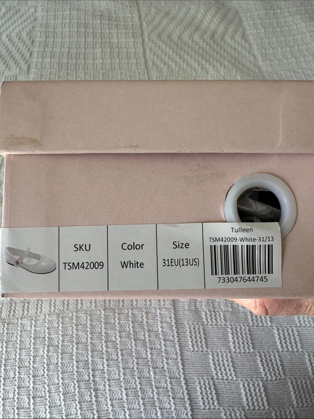 Tulleen White Mary Jane Kids' Shoes with Strap